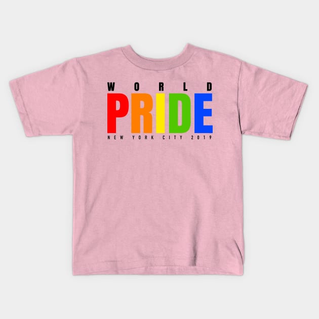 World Pride Shirt (New York City 2019) Kids T-Shirt by interbasket